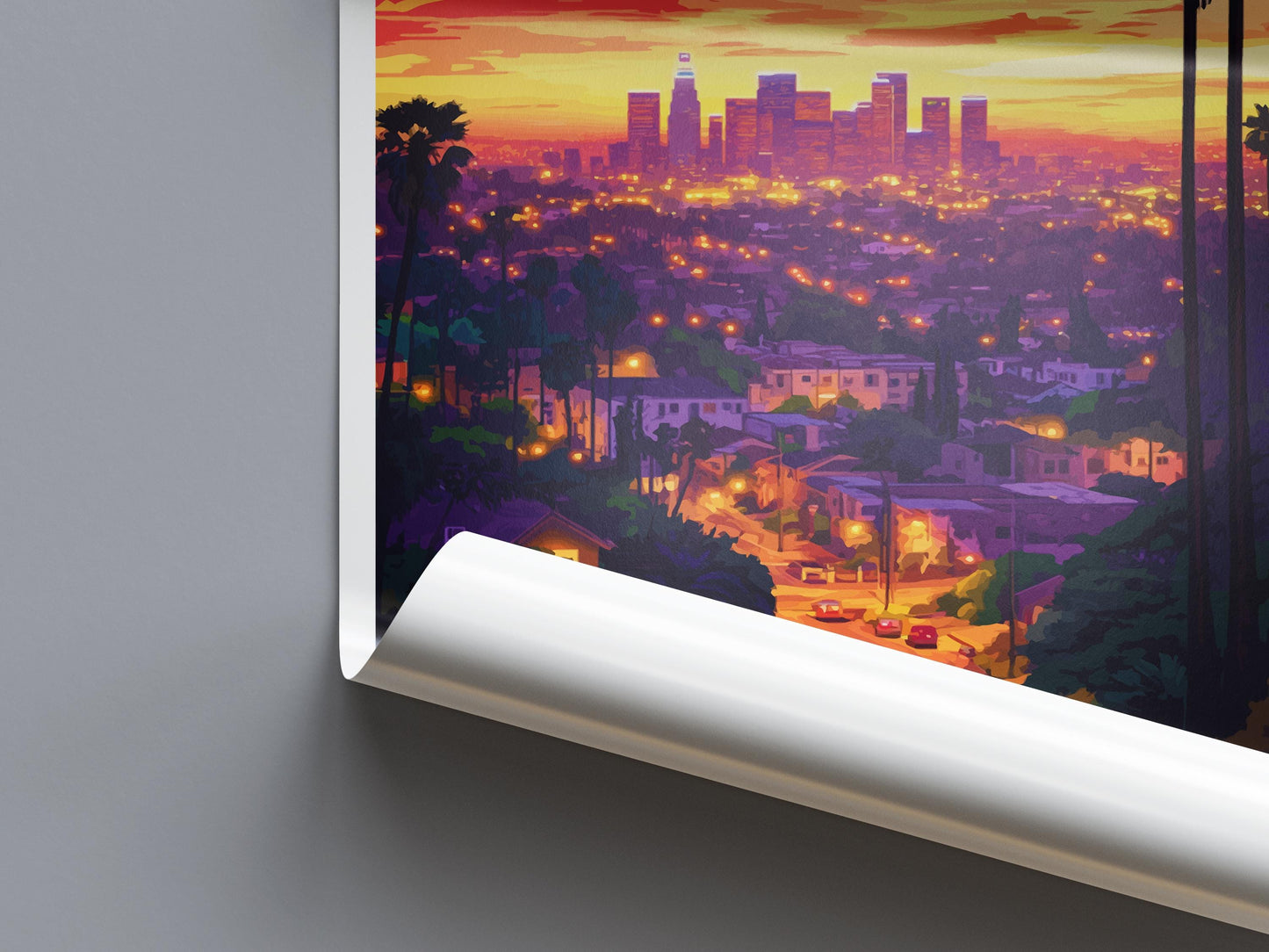 Los Angeles Travel Print Wall Art Los Angeles Wall Hanging Home Décor Los Angeles Gift Art Lovers California Art Lover Gift Los Angeles Deco
