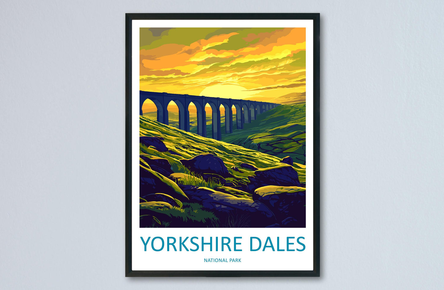 Yorkshire Dales Travel Print Wall Art Yorkshire Dales Wall Hanging Home Decor National Park Gift Yorkshire Dales Lovers National Park Wall