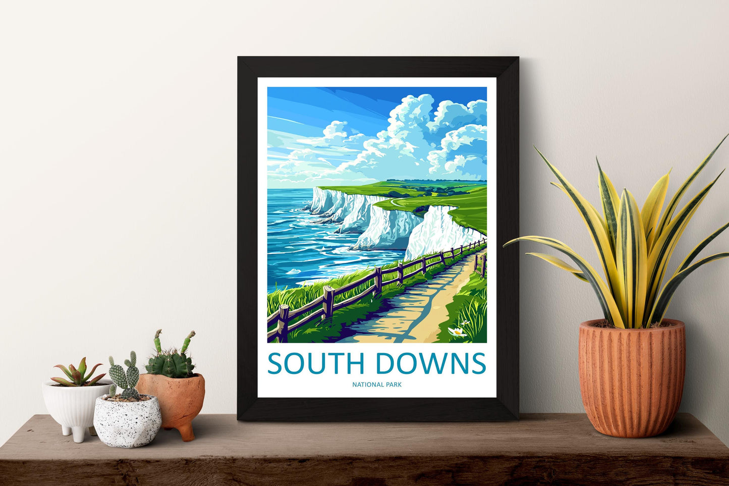 South Downs Travel Print Wall Art South Downs Wall Hanging Home Decor South Downs Gift Art Lovers Wall Art AONB Wall Print AONB Travel Print