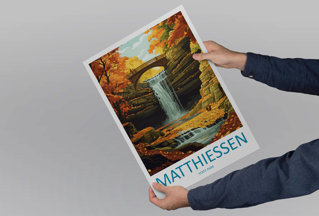 Matthiessen State Park Travel Print Matthiessen Wall Decor Illinois Matthiessen Art Matthiessen Wall Art Illinois Poster Gift Matthiessen