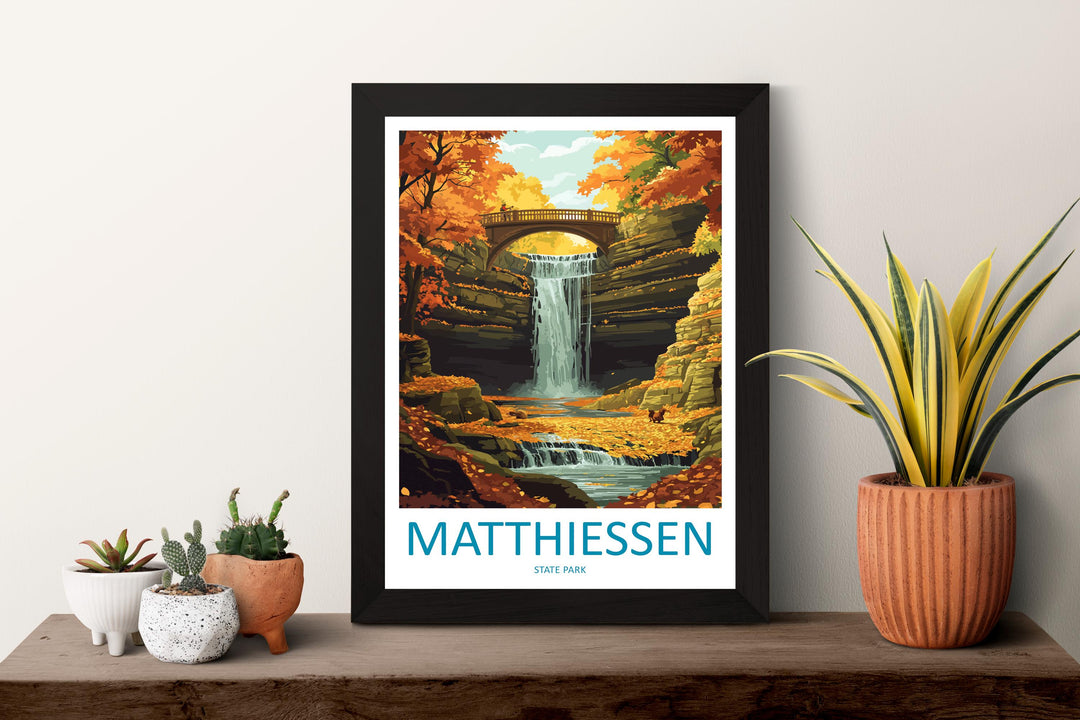 Matthiessen State Park Travel Print Matthiessen Wall Decor Illinois Matthiessen Art Matthiessen Wall Art Illinois Poster Gift Matthiessen