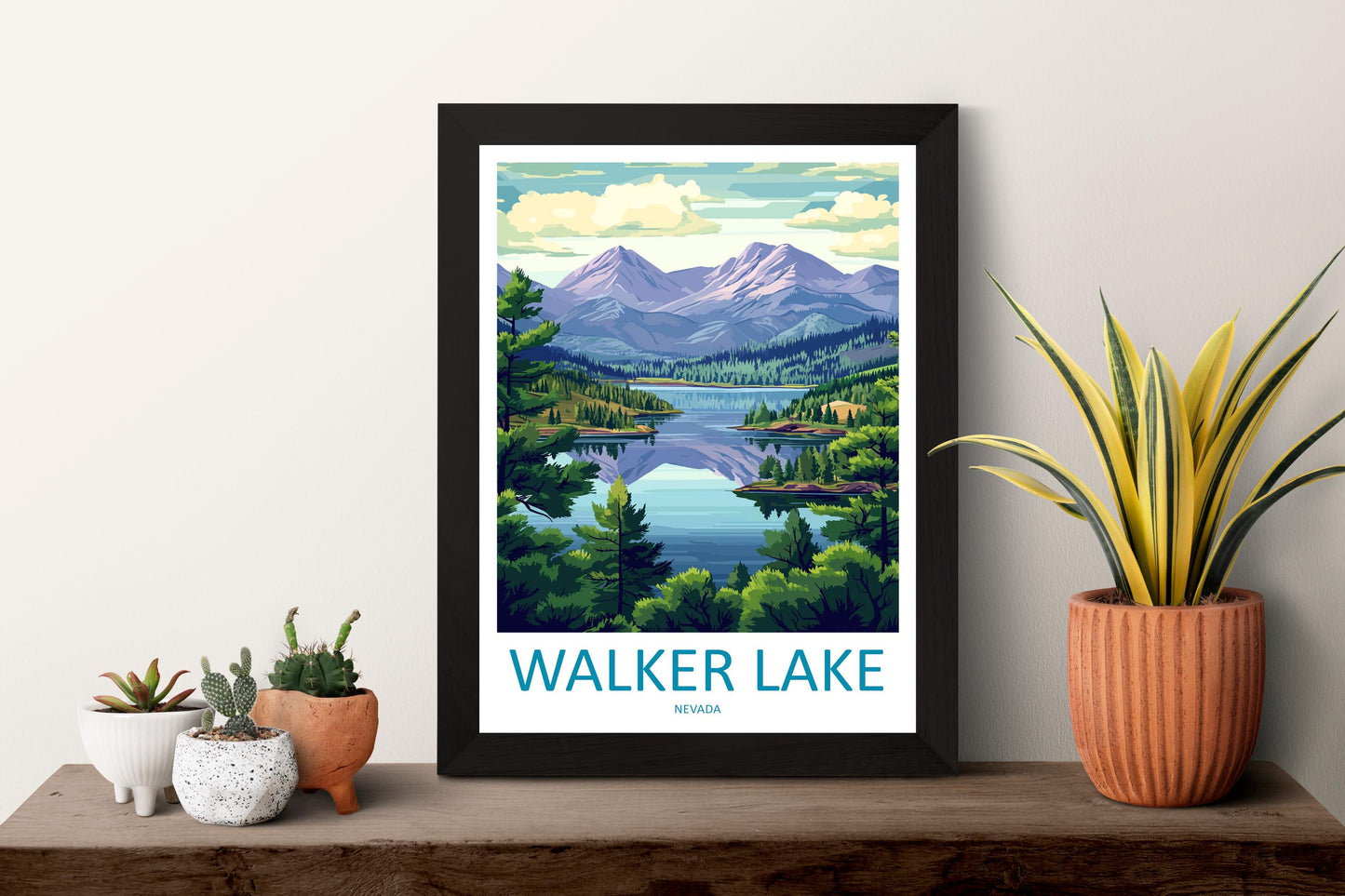Walker Lake Travel Print Walker Lake Wall Decor Nevada Walker Lake Art Walker Lake Wall Art Nevada Poster Gift Walker Lake Art Nevada Poster