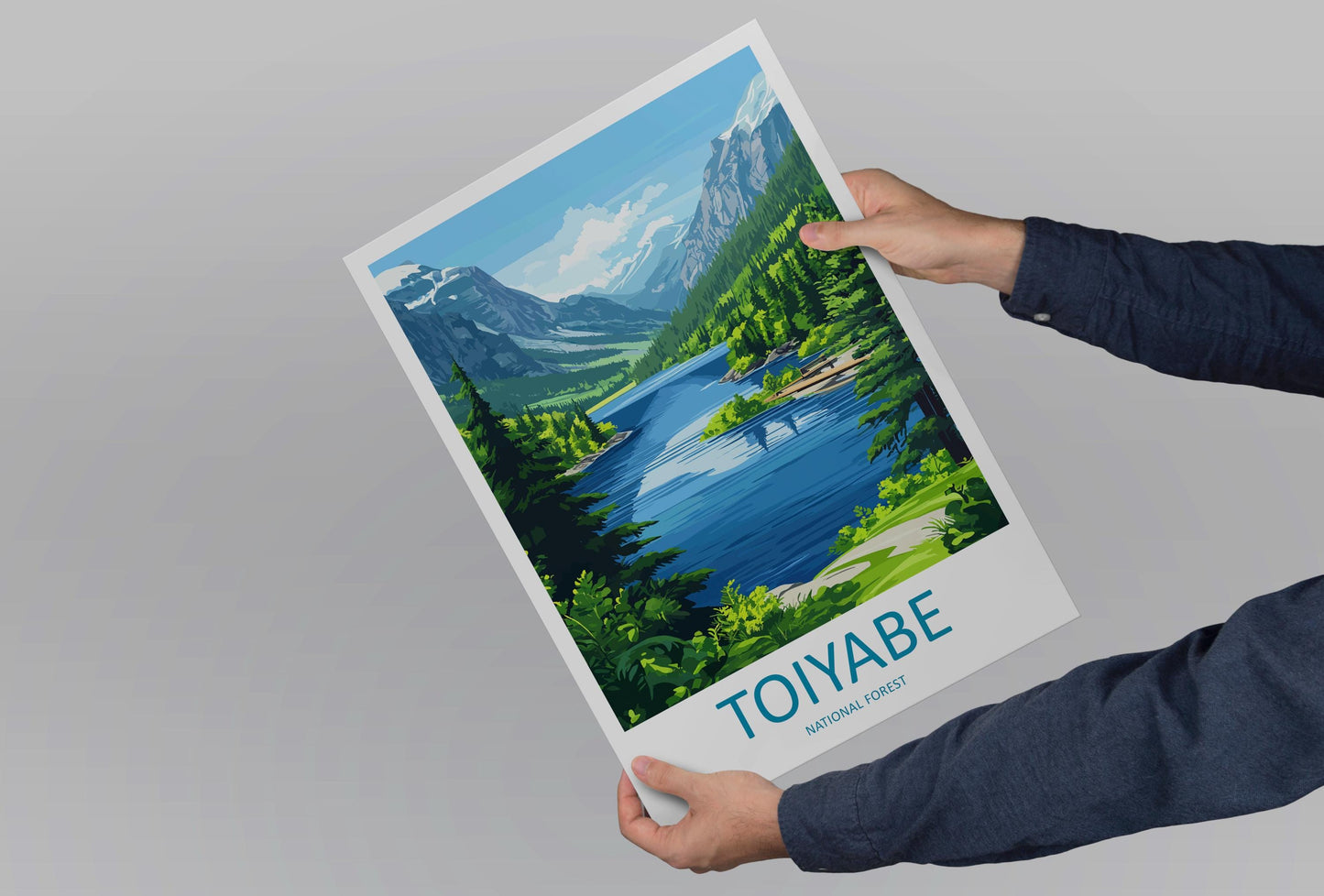 Toiyabe National Forest Travel Print Toiyabe Wall Decor Nevada Toiyabe Art Toiyabe Wall Art Nevada Poster Gift Toiyabe Art Nevada Poster