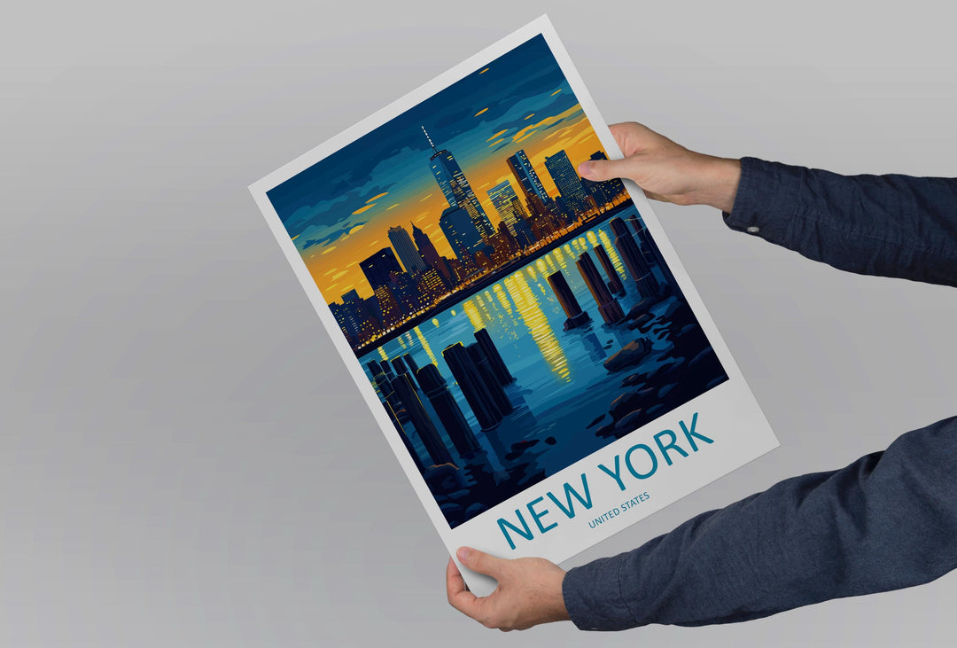 New York Travel Print Wall Art New York Wall Hanging Home Décor New York Gift Art Lovers New York State Art Gift Lover Print
