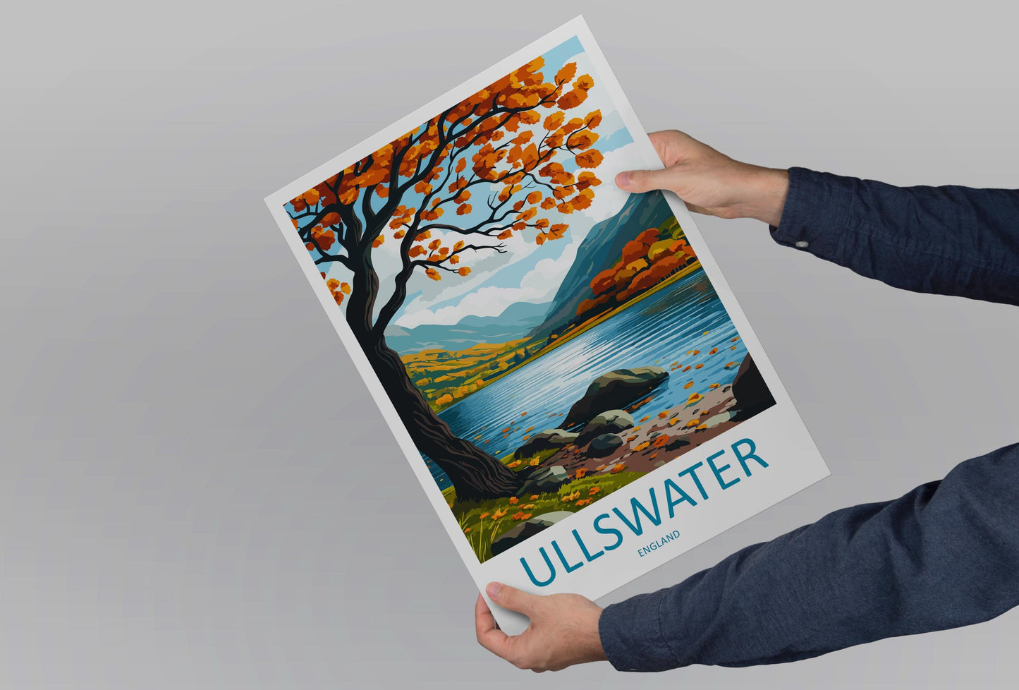 Ullswater Travel Print Wall Art Ullswater Wall Hanging Home Decoration Ullswater Gift Art Lovers Wall Art Print Art Ullswater Travel Art