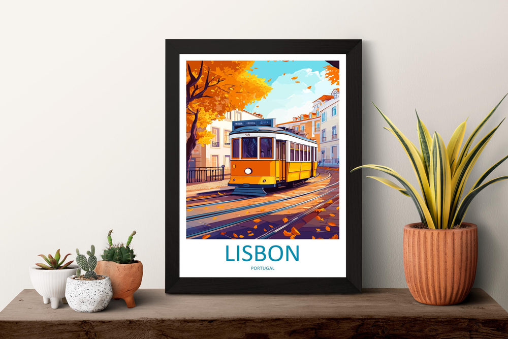 Lisbon Travel Print Wall Art Lisbon Wall Hanging Home Décor Lisbon Gift Art Lovers Portugal Art Lover Gift Lisbon Poster