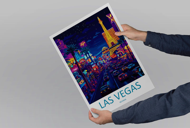 Las Vegas Travel Print Wall Art Las Vegas Wall Hanging Home Décor Las Vegas Gift Art Lovers Nevada Art Lover Gift Las Vegas Wall Décor