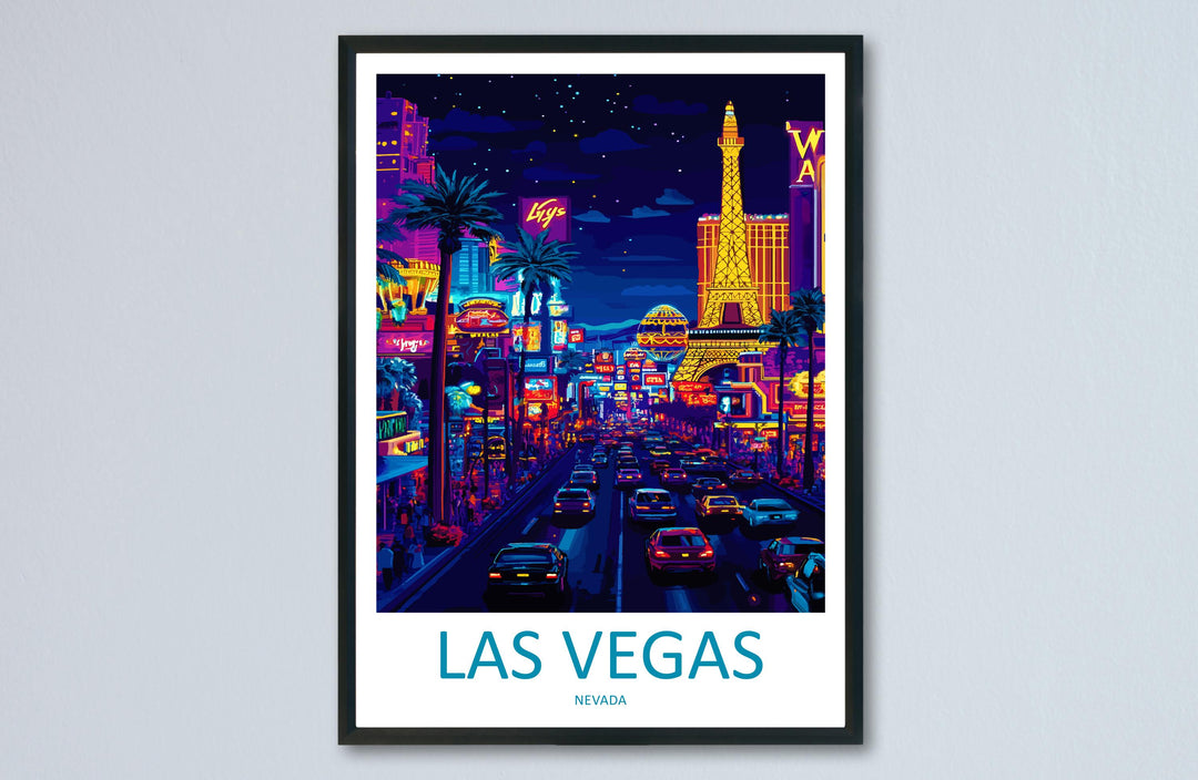 Las Vegas Travel Print Wall Art Las Vegas Wall Hanging Home Décor Las Vegas Gift Art Lovers Nevada Art Lover Gift Las Vegas Wall Décor