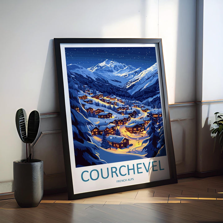 Courchevel Travel Print Wall Art Courchevel Wall Hanging Home Décor Courchevel Gift Art Lovers Ski Art Lover Gift Courchevel Print Skiing