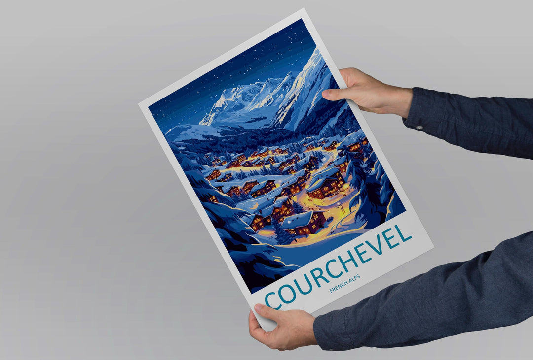 Courchevel Travel Print Wall Art Courchevel Wall Hanging Home Décor Courchevel Gift Art Lovers Ski Art Lover Gift Courchevel Print Skiing