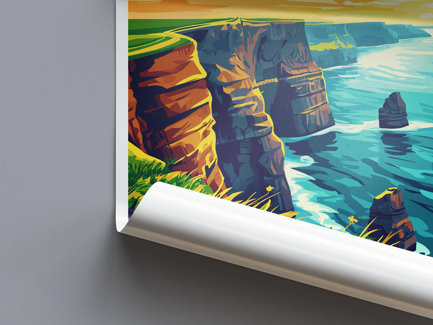 Cliffs of Moher Print Cliffs of Moher Home Décor Landscape Art Print Cliffs of Moher Wall Art for Ireland Enthusiast Gift Wall Hanging Art