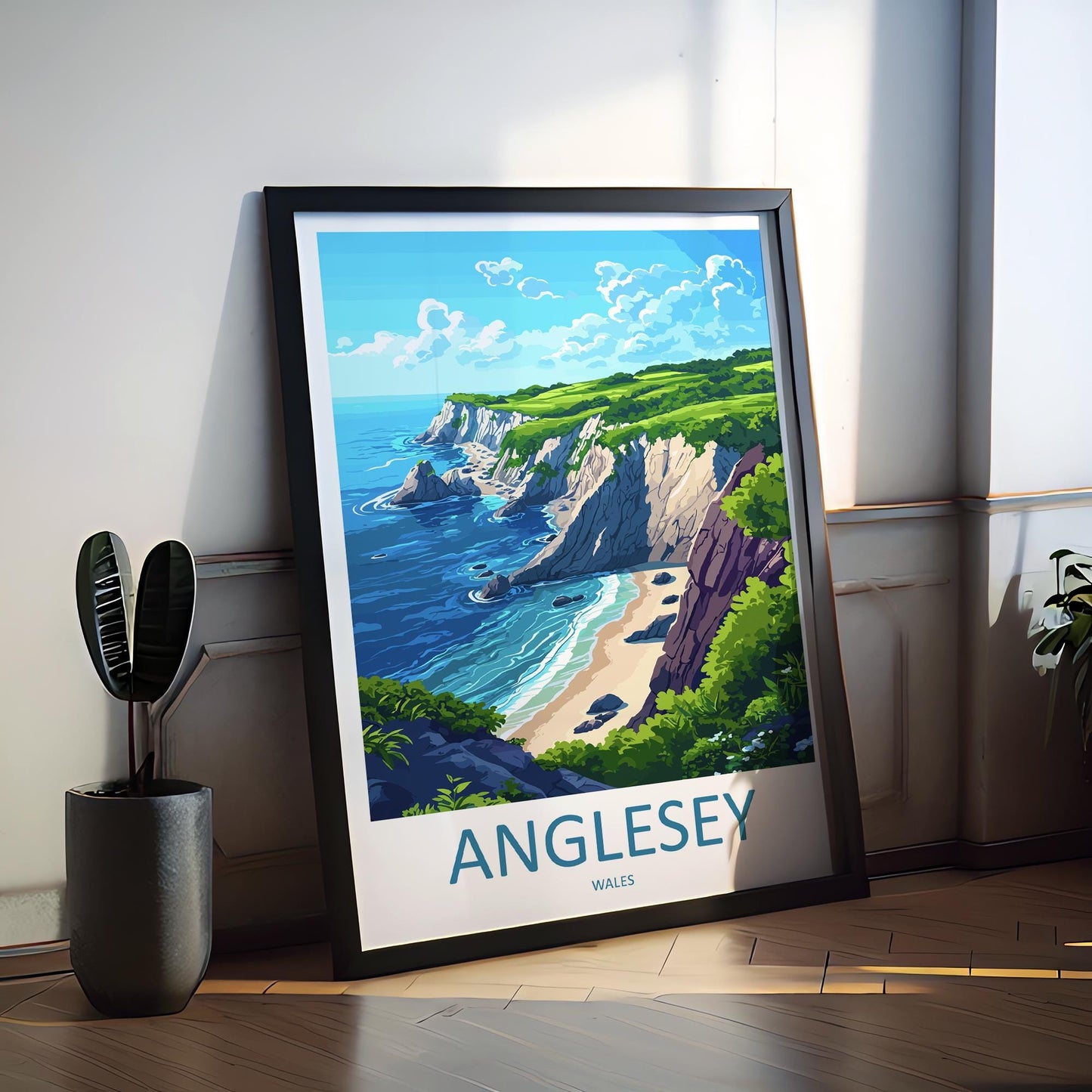 Anglesey Travel Print Wall Art Anglesey Wall Hanging Home Decoration Anglesey Gift Art Lovers Wall Art Print Art Anglesey Print Anglesey Art
