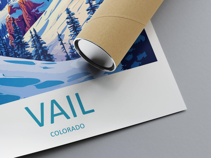 Vail Ski Resort Travel Print Wall Art Vail Ski Resort Wall Hanging Home Décor Vail Gift Art Lovers Ski Art Lover Gift Vail Print Skiing
