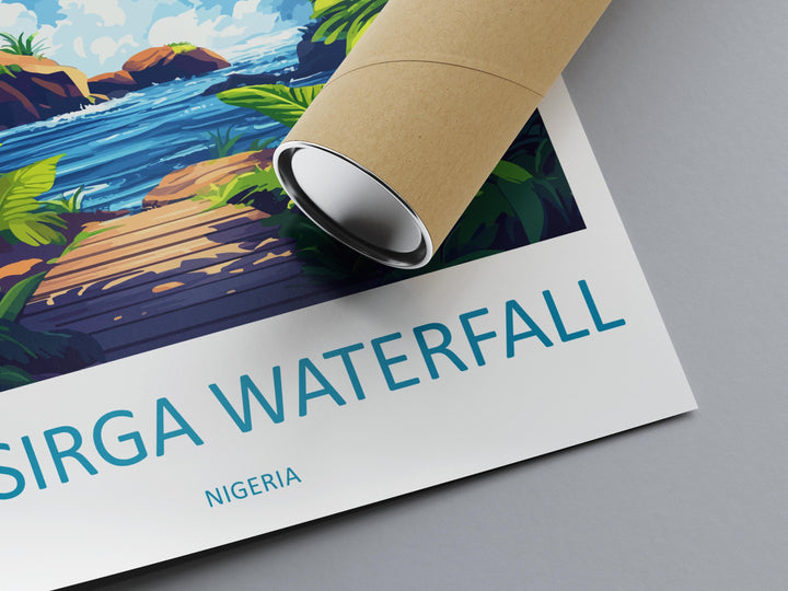 Matsirga Waterfalls Travel Print Matsirga Wall Decor Nigeria Matsirga Art Matsirga Wall Art Africa Poster Gift Matsirga Nigeria Africa Print
