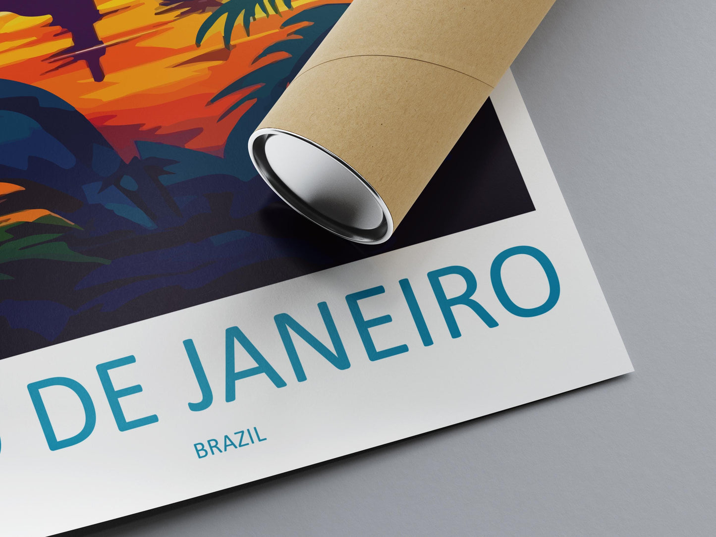 Rio de Janeiro Print Rio Wall Art Brazil City Poster Christ the Redeemer Decor Gift for Beach Lover Tropical Skyline Art Print