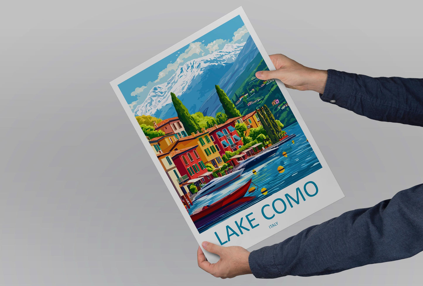 Lake Como Travel Print Italy Wall Art Italian Lake Poster Scenic Decor Gift for Nature Lover Luxury Landscape Art Print
