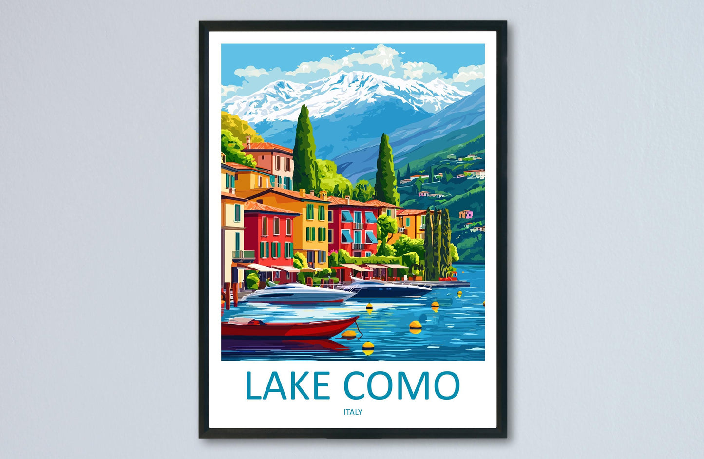 Lake Como Travel Print Italy Wall Art Italian Lake Poster Scenic Decor Gift for Nature Lover Luxury Landscape Art Print