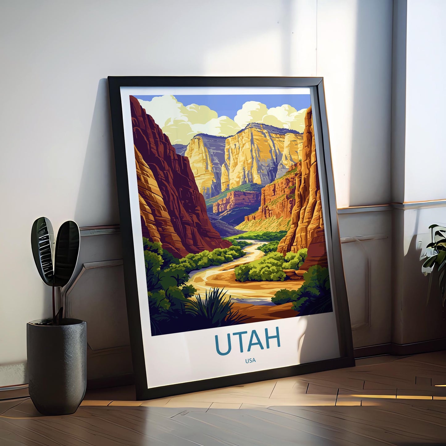Utah Travel Print USA Wall Art Desert Landscape Poster National Park Decor Gift for Adventure Lover Red Rock Scenery Art
