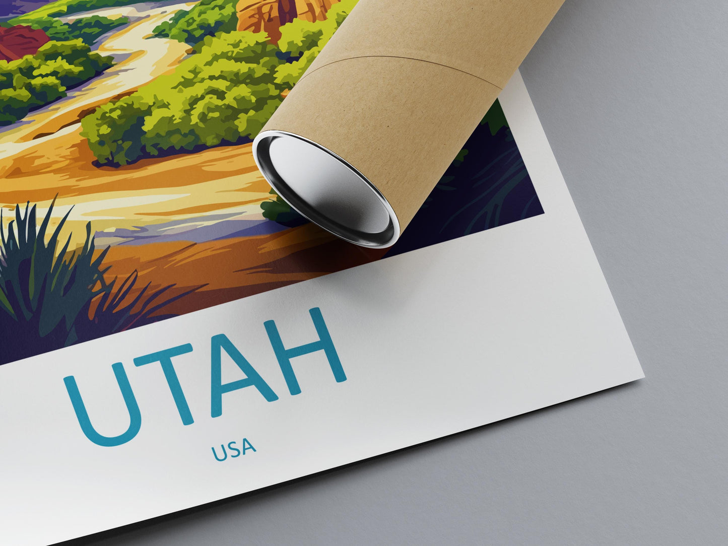 Utah Travel Print USA Wall Art Desert Landscape Poster National Park Decor Gift for Adventure Lover Red Rock Scenery Art