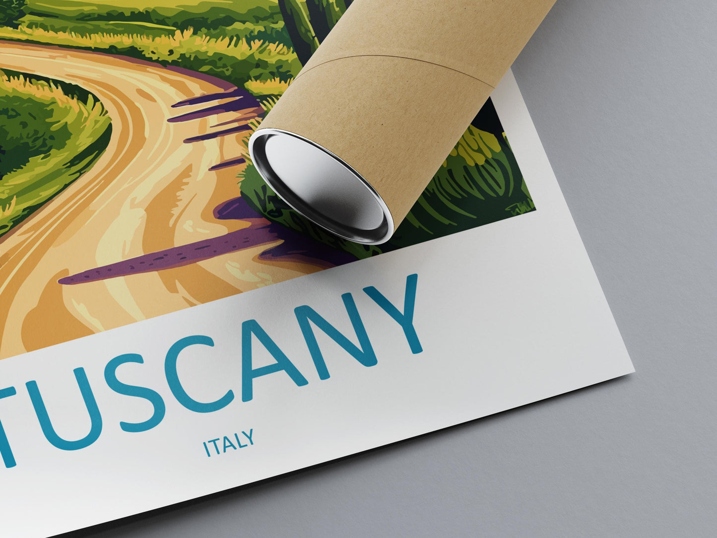 Tuscany Travel Print Italy Wall Art Countryside Landscape Poster Rustic Decor Gift for Wine Lover Scenic Village Art Print