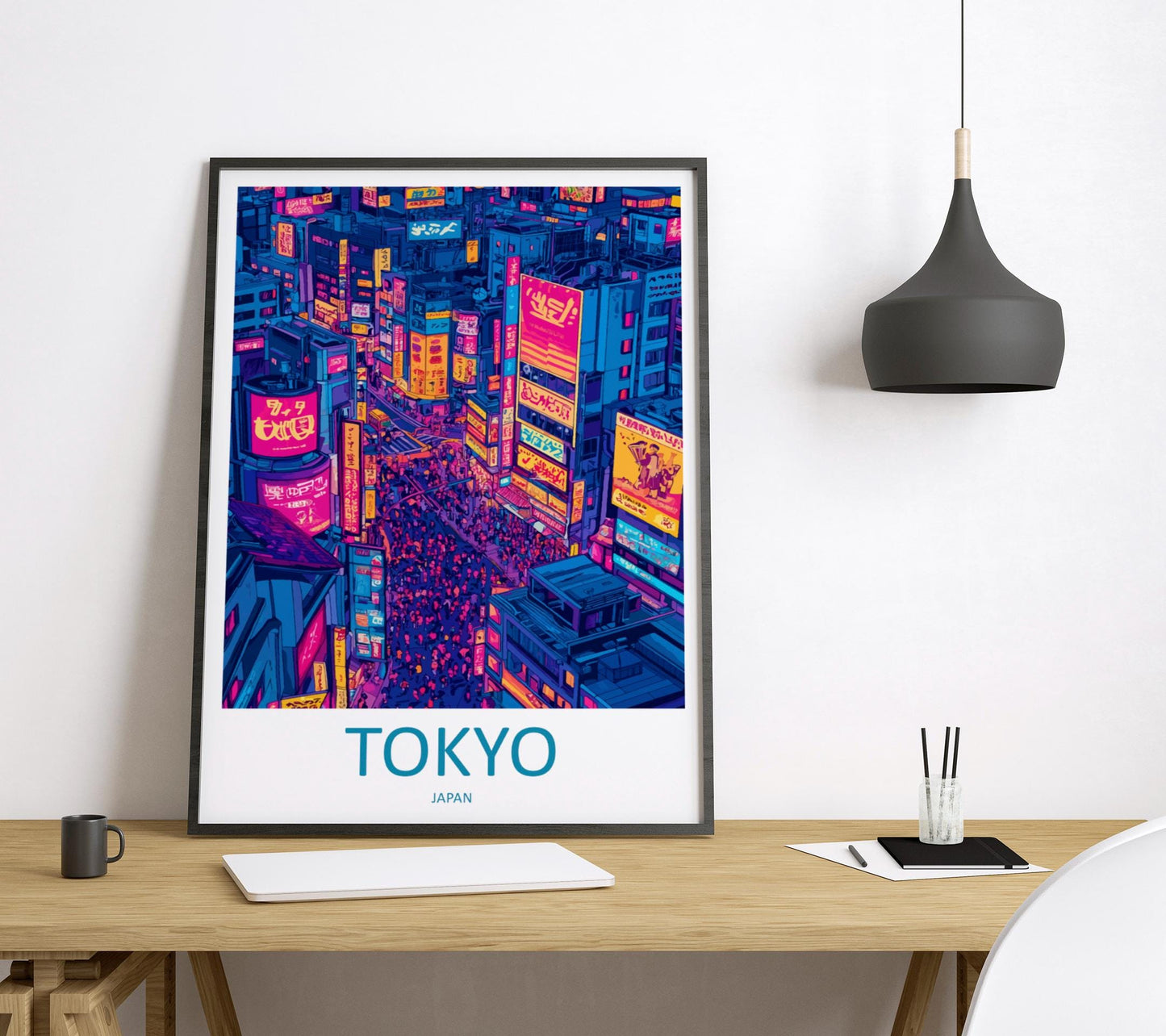 Tokyo Travel Print Japan Wall Art Cityscape Poster Neon Decor Gift for Culture Lover Urban Skyline Landscape Art Print