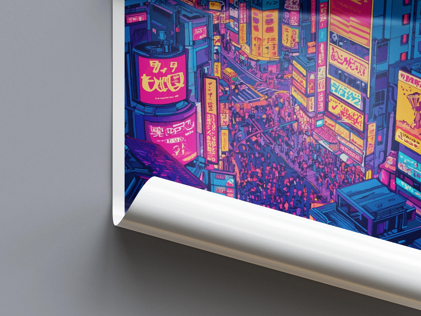 Tokyo Travel Print Japan Wall Art Cityscape Poster Neon Decor Gift for Culture Lover Urban Skyline Landscape Art Print