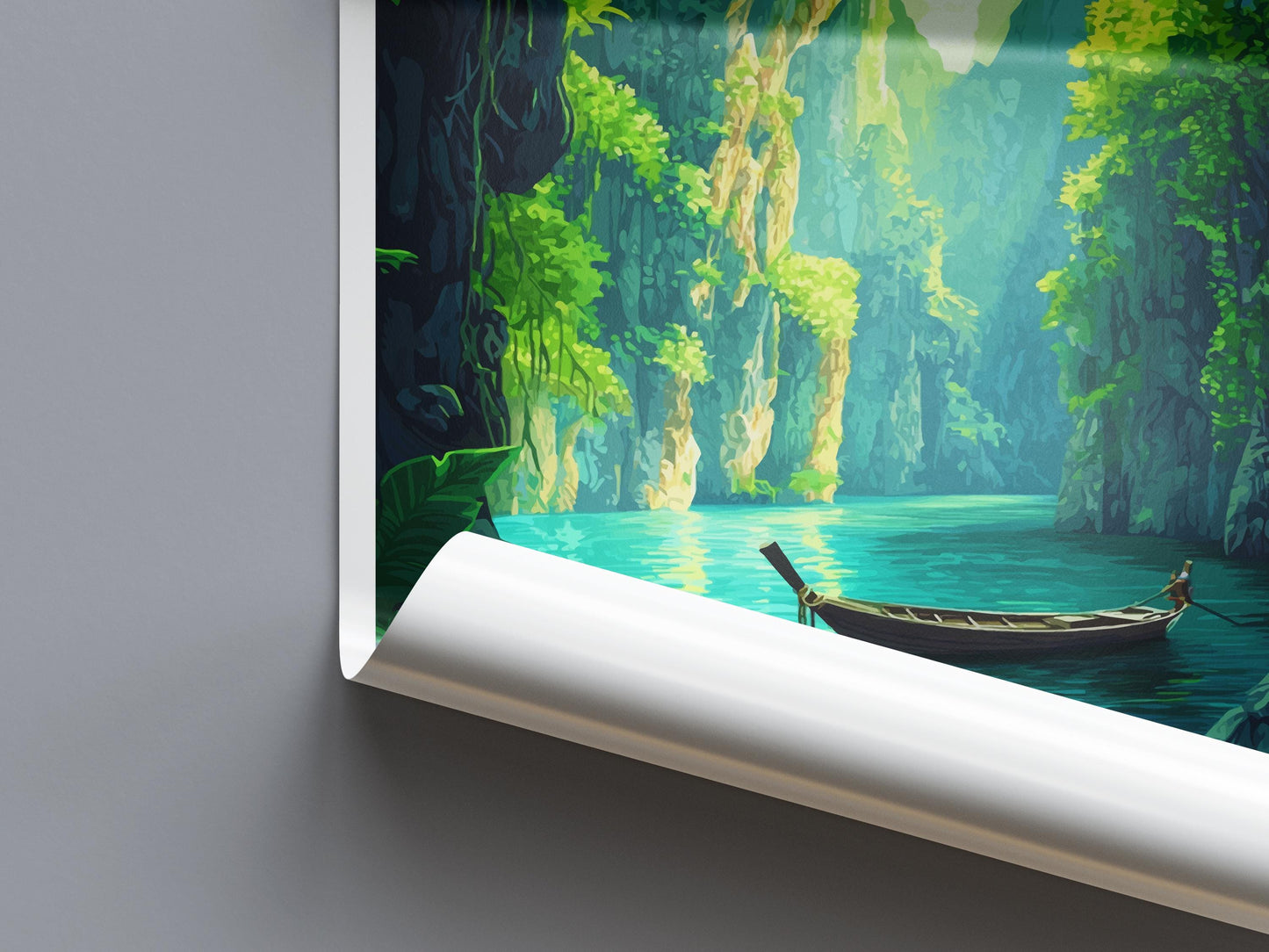 Thailand Travel Print Asia Wall Art Tropical Landscape Poster Cultural Decor Gift for Beach Lover Southeast Asia Art Print
