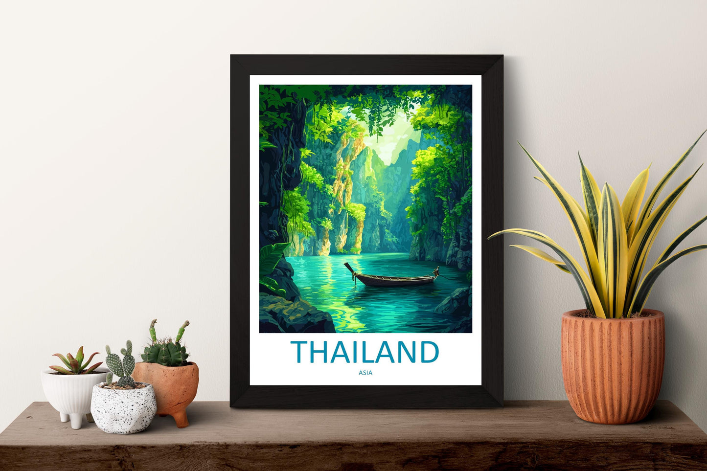 Thailand Travel Print Asia Wall Art Tropical Landscape Poster Cultural Decor Gift for Beach Lover Southeast Asia Art Print
