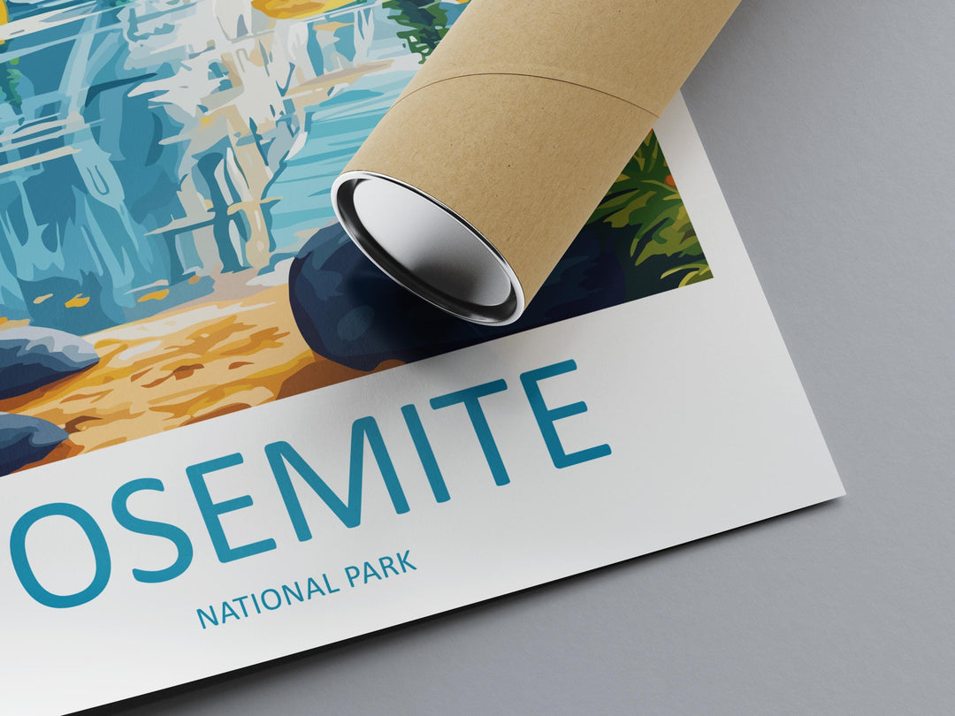 Yosemite Travel Print Yosemite Wall Art Yosemite Mountains Decor Half Dome Nature Poster Gift for National Park Lover Landscape Art