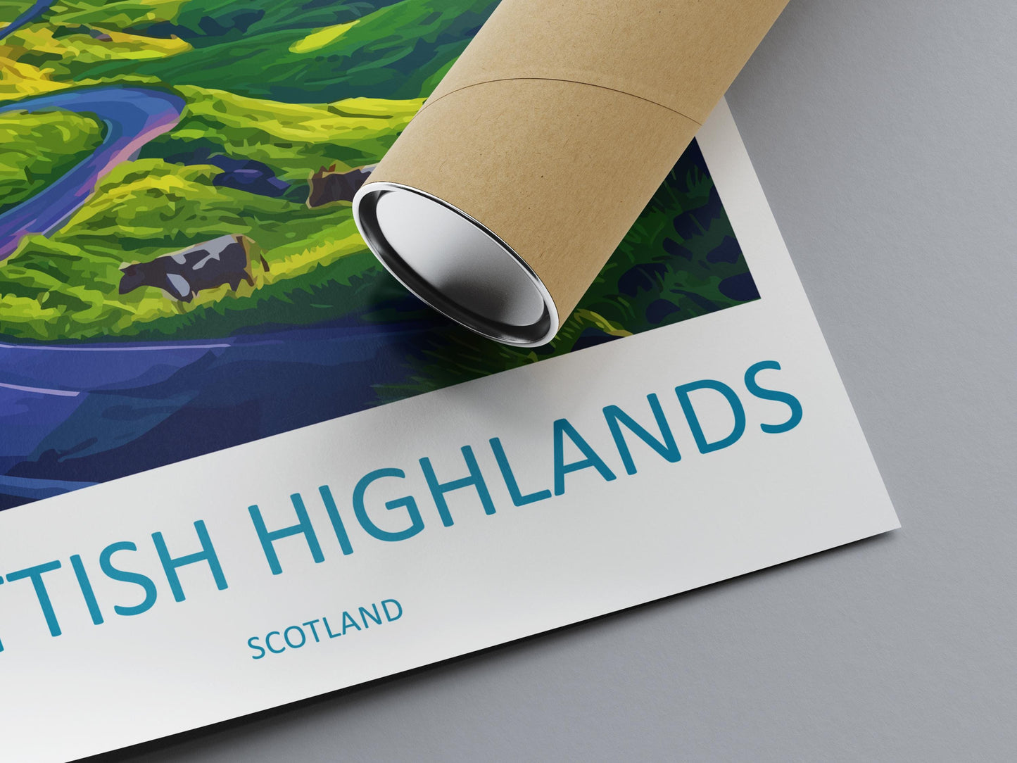 Scottish Highlands Print Scotland Wall Art Mountain Landscape Poster Nature Decor Gift for Hiker Lover Highlands Travel Art Print