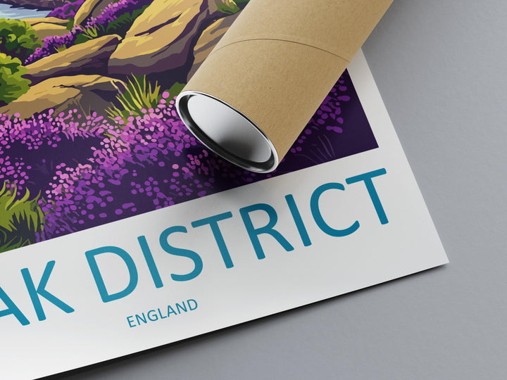 Peak District Travel Print UK Wall Art National Park Poster Countryside Decor Gift for Hiker Lover British Landscape Art Print