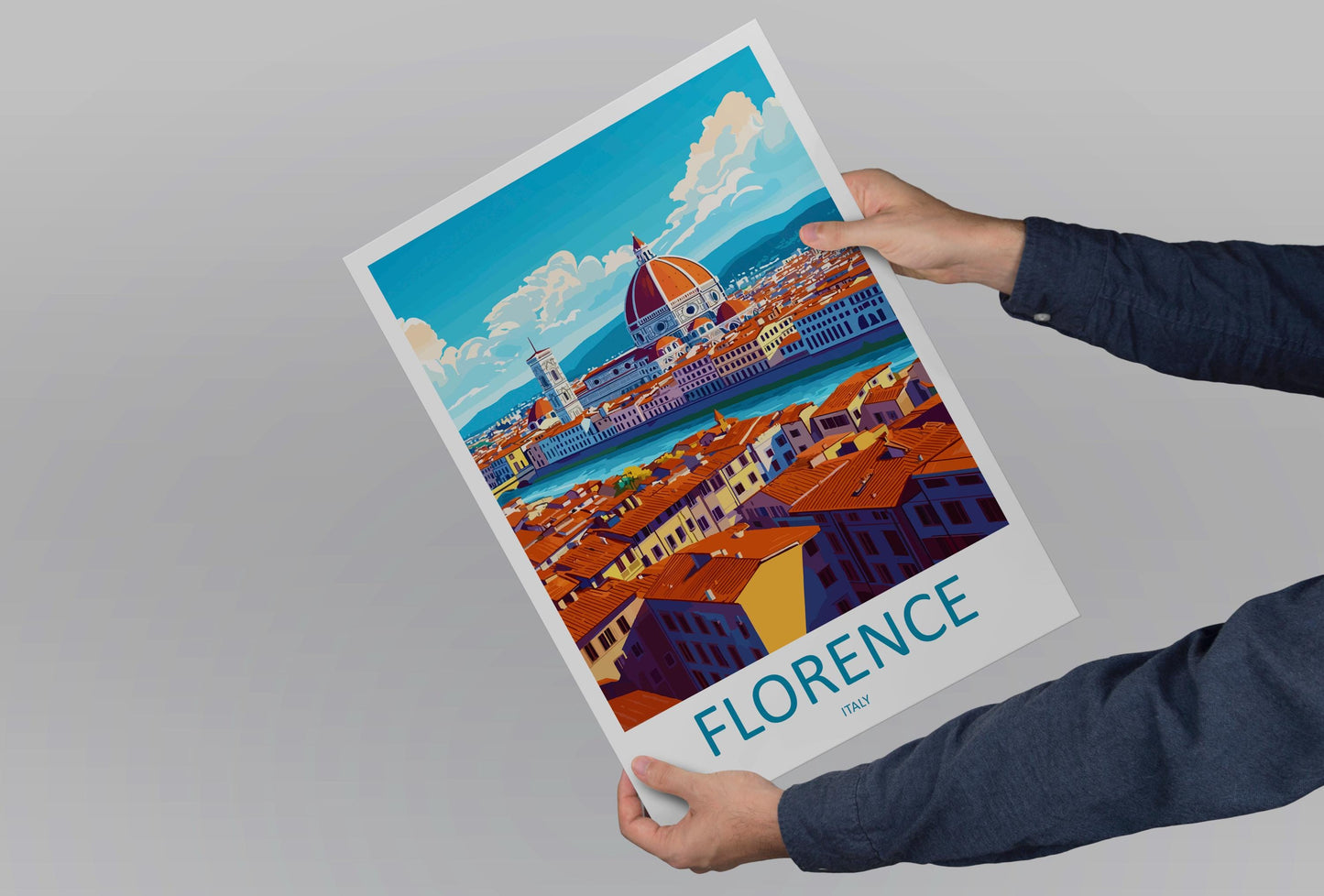 Florence Travel Print Italy Wall Art City Poster Renaissance Decor Gift for Art Lover Duomo Architecture Landscape Art Print
