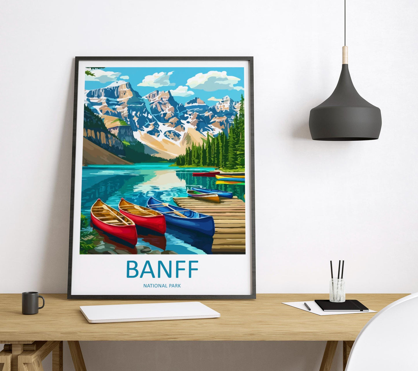 Banff National Park Print Canada Wall Art Mountain Landscape Poster Nature Decor Gift for Adventure Lover Scenic Wilderness Art