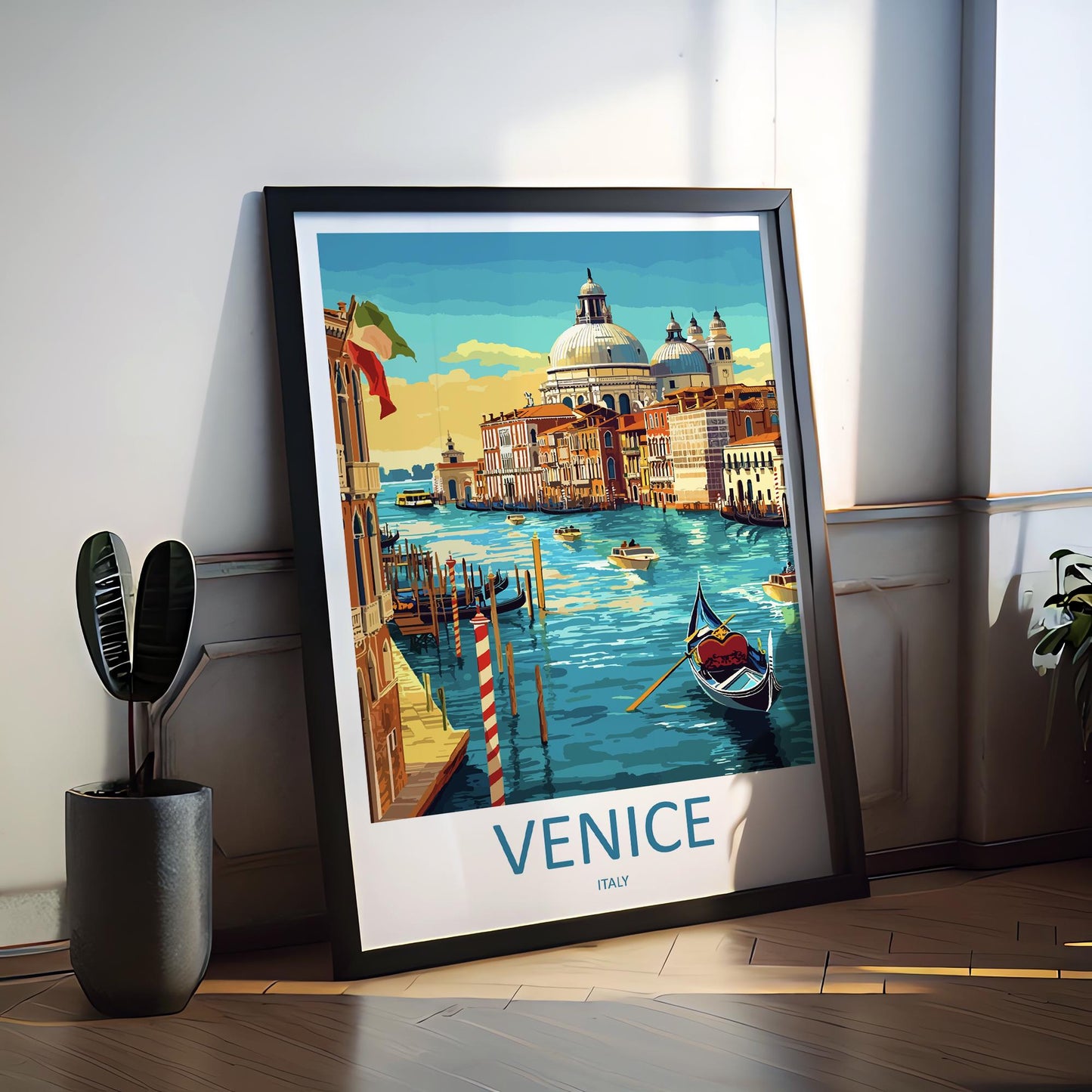 Venice Travel Print Italy Wall Art Canal City Poster Romantic Decor Gift for Europe Lover Historic Architecture Art Print
