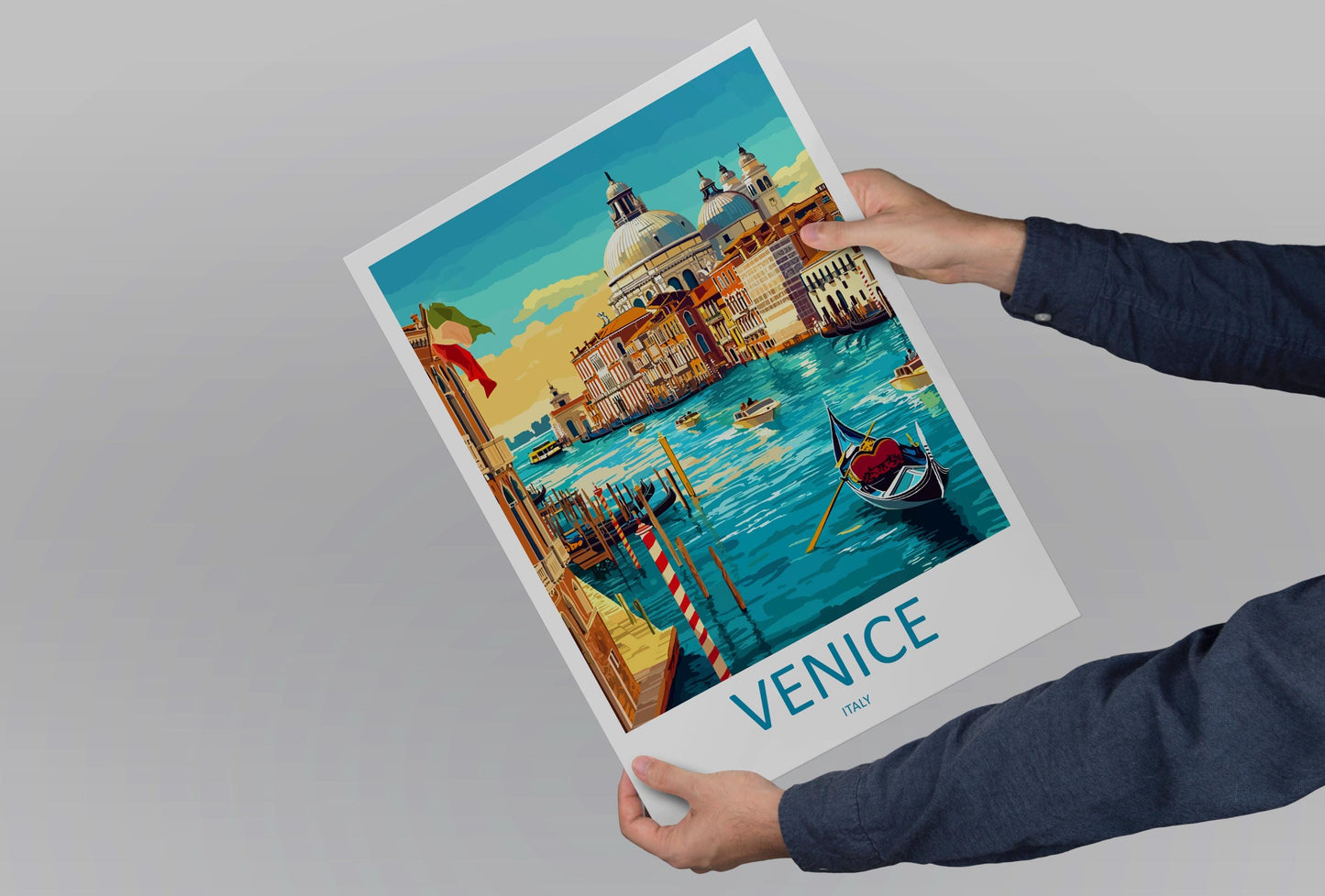 Venice Travel Print Italy Wall Art Canal City Poster Romantic Decor Gift for Europe Lover Historic Architecture Art Print