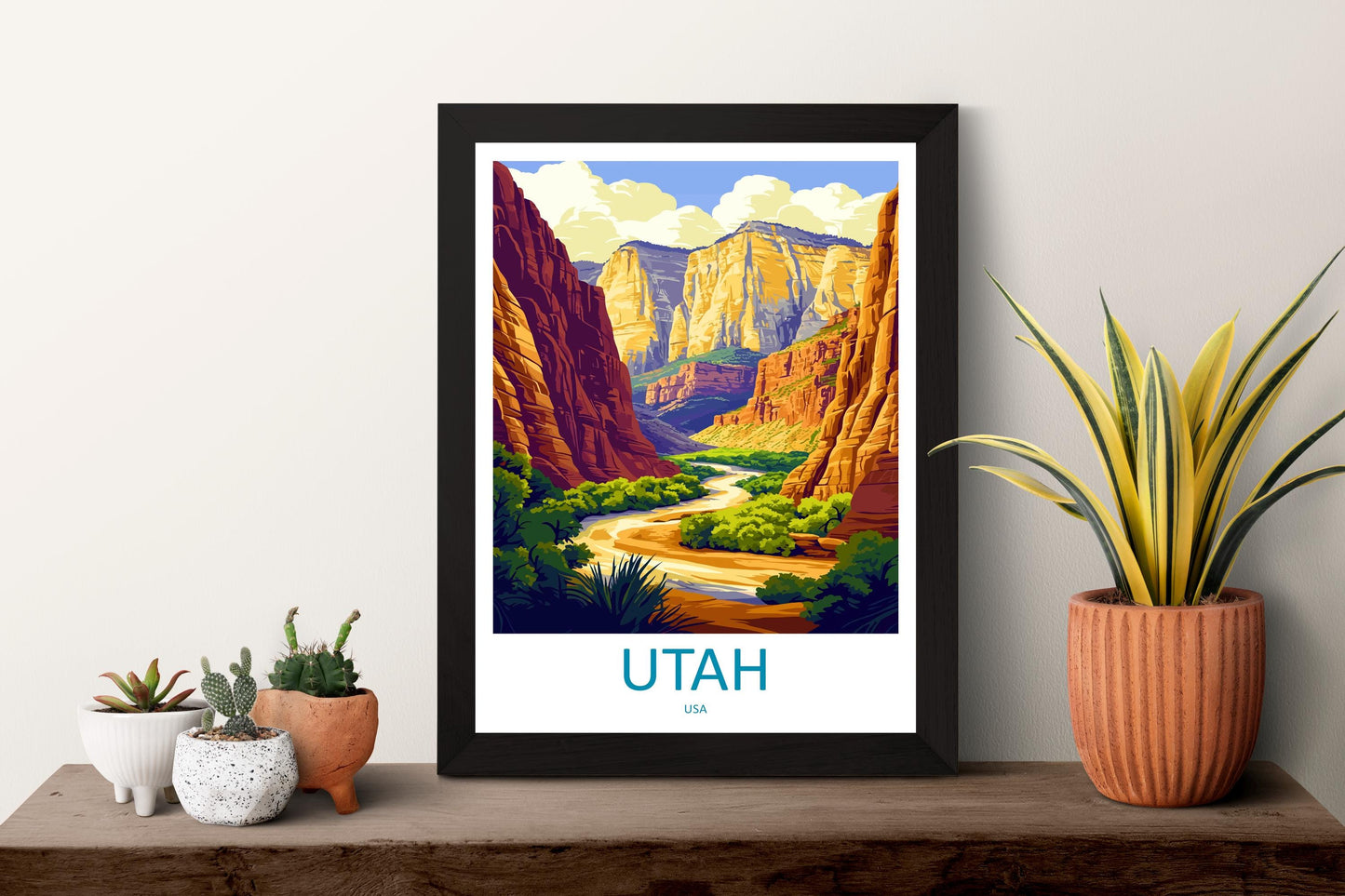 Utah Travel Print USA Wall Art Desert Landscape Poster National Park Decor Gift for Adventure Lover Red Rock Scenery Art