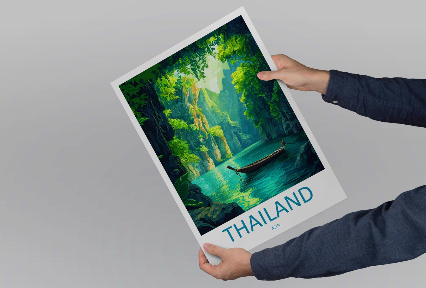 Thailand Travel Print Asia Wall Art Tropical Landscape Poster Cultural Decor Gift for Beach Lover Southeast Asia Art Print