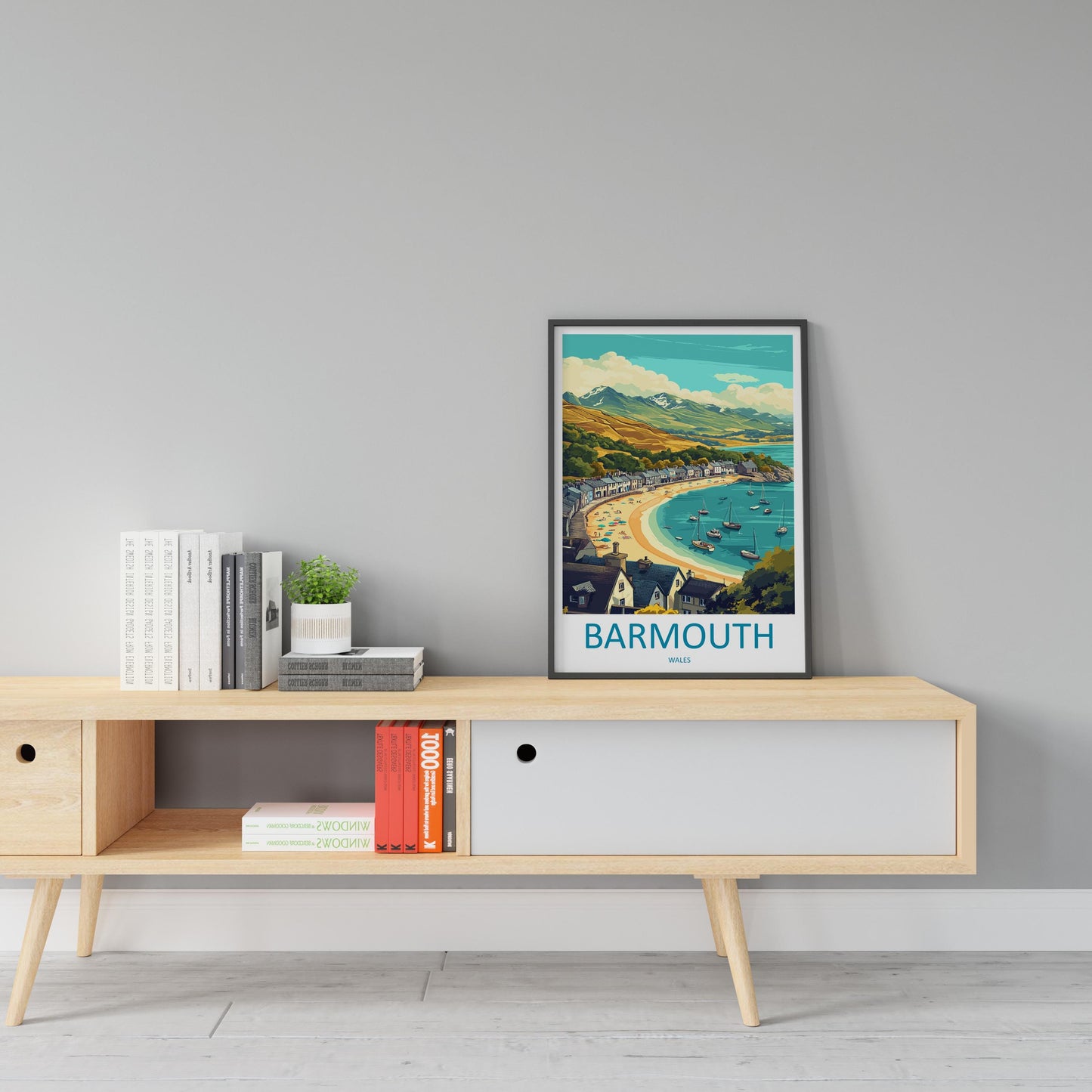 Barmouth Travel Print Barmouth Wall Decor Wales Barmouth Art Barmouth Wall Art Welsh Coast Poster Gift for Beach and Seaside Lovers