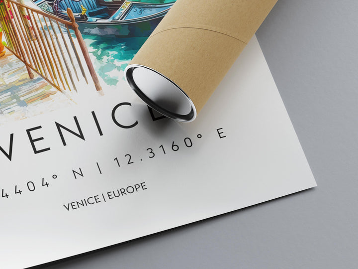 Venice Watercolor Poster Venice Travel Print Venice Wall Art Venice Cityscape Painting Venice Souvenir Italy Home Decor