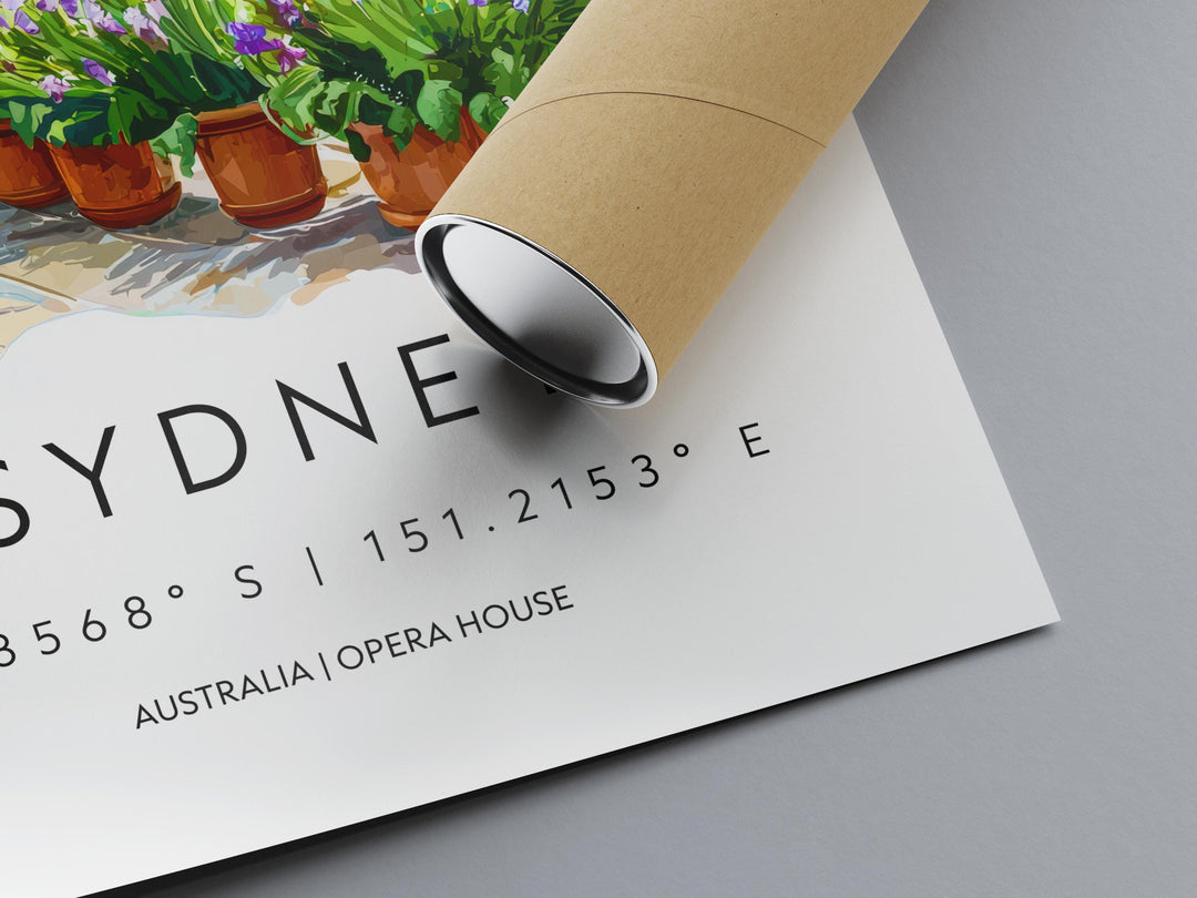 Sydney Watercolor Poster Sydney Travel Print Sydney Wall Art Sydney Cityscape Painting Sydney Souvenir Australia Decor