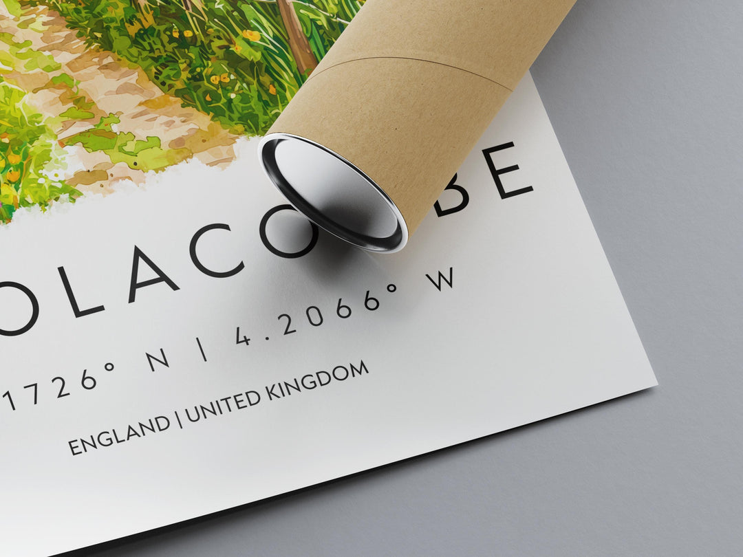 Woolacombe Watercolor Poster Woolacombe Travel Print Woolacombe Wall Art Woolacombe Beach Painting Woolacombe Souvenir UK Decor