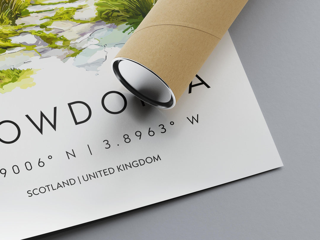 Snowdonia Watercolor Poster Snowdonia Travel Print Snowdonia Wall Art Snowdonia Landscape Painting Snowdonia Souvenir Wales Decor