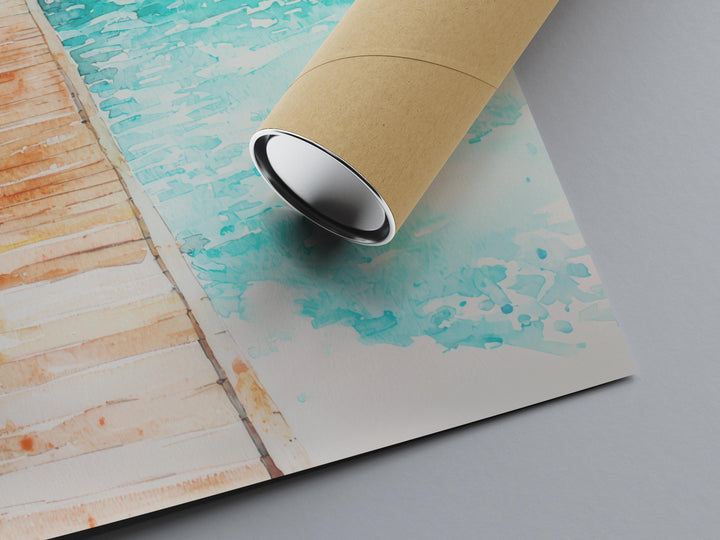 Maldives Watercolor Poster Maldives Travel Print Maldives Wall Art Maldives Island Painting Maldives Souvenir Tropical Decor