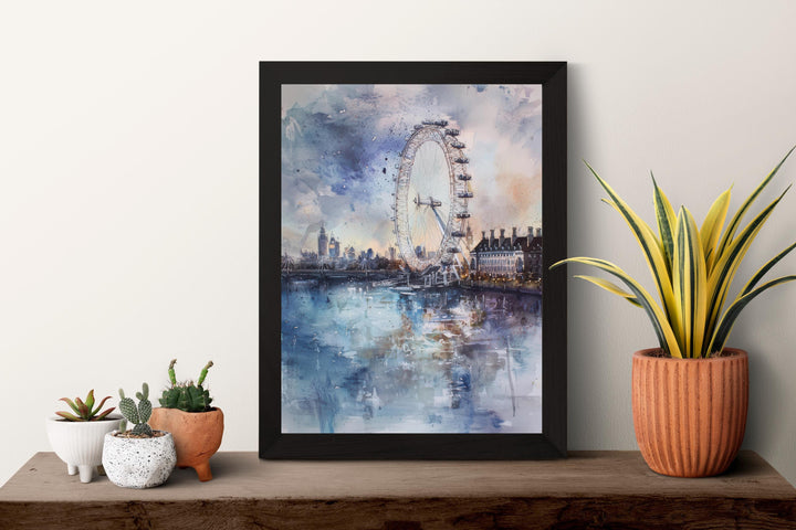 London Watercolor Poster London Travel Print London Wall Art London Cityscape Painting London Souvenir UK Decor