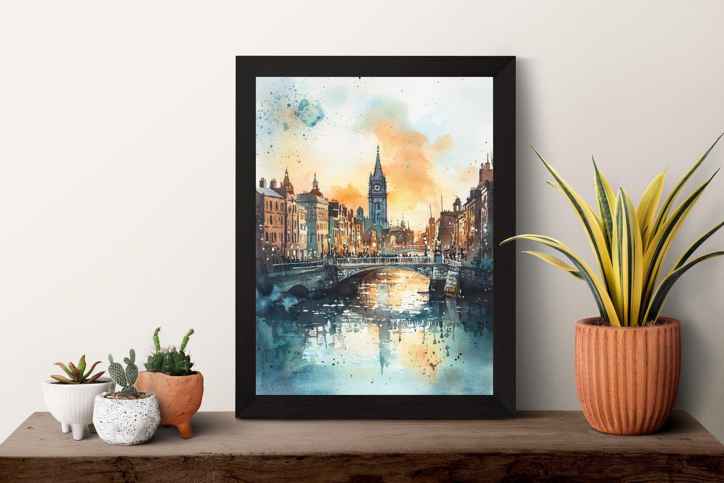 Dublin Watercolor Poster Dublin Travel Print Dublin Wall Art Dublin Cityscape Painting Dublin Souvenir Ireland Decor