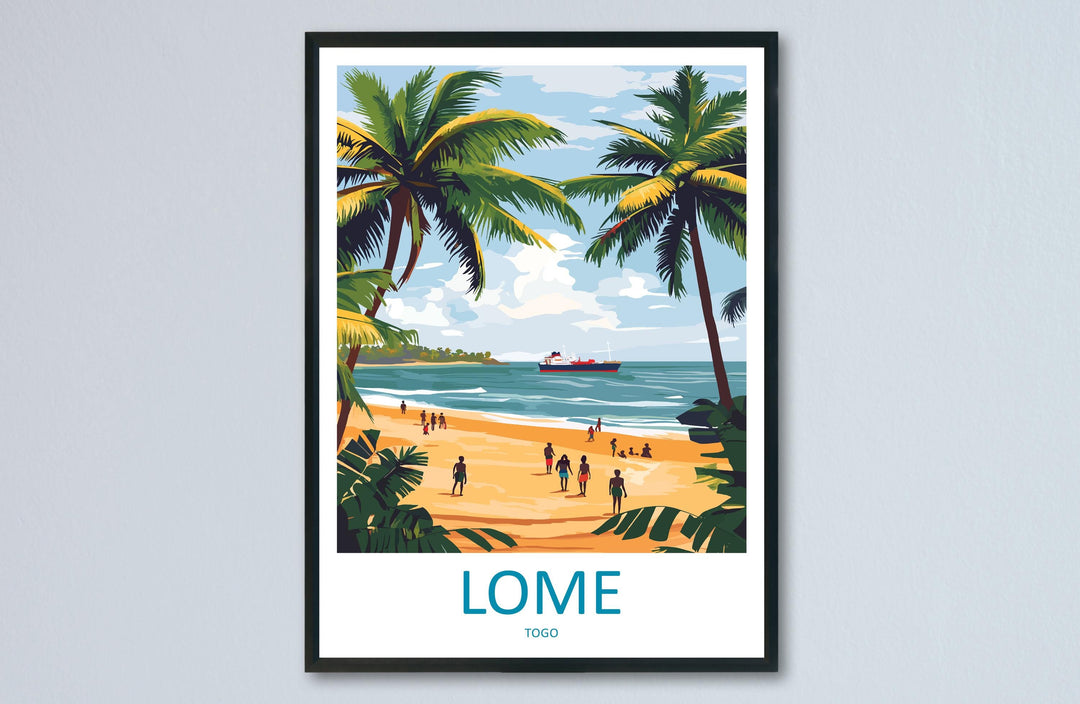 Lome Travel Print Lomé Wall Decor Togo Lome Art Lome Wall Art Africa Poster Gift for City and Coastal Lovers Lome Poster Art