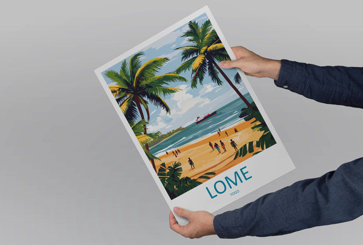 Lome Travel Print Lomé Wall Decor Togo Lome Art Lome Wall Art Africa Poster Gift for City and Coastal Lovers Lome Poster Art