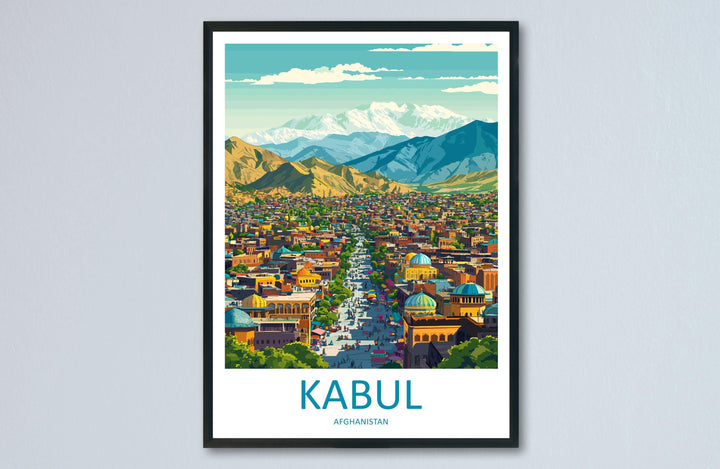 Kabul Travel Print Kabul Wall Decor Afghanistan Kabul Art Kabul Wall Art Afghan Poster Gift for Culture and History Lovers Kabul Poster Art