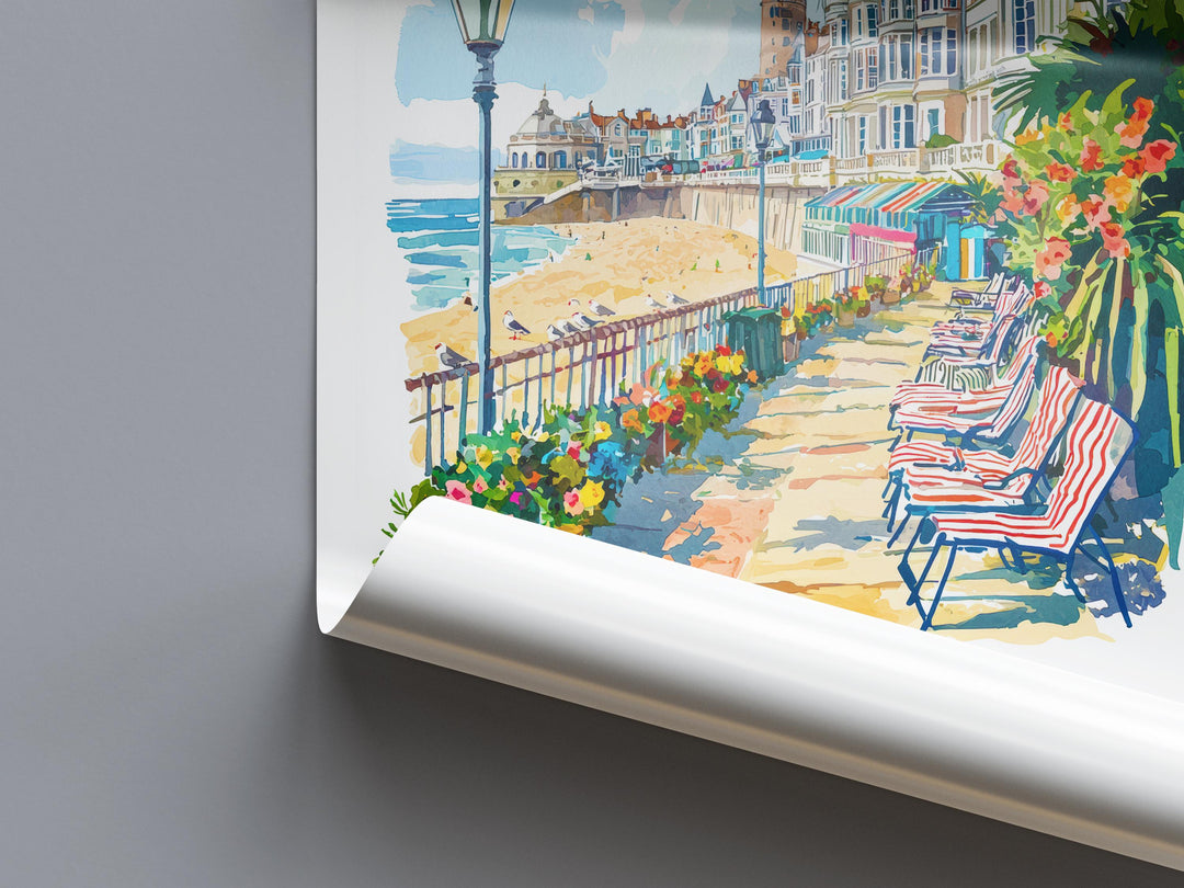 Brighton Watercolor Poster Brighton Travel Print Brighton Wall Art Brighton Seaside Painting Brighton Souvenir UK Decor