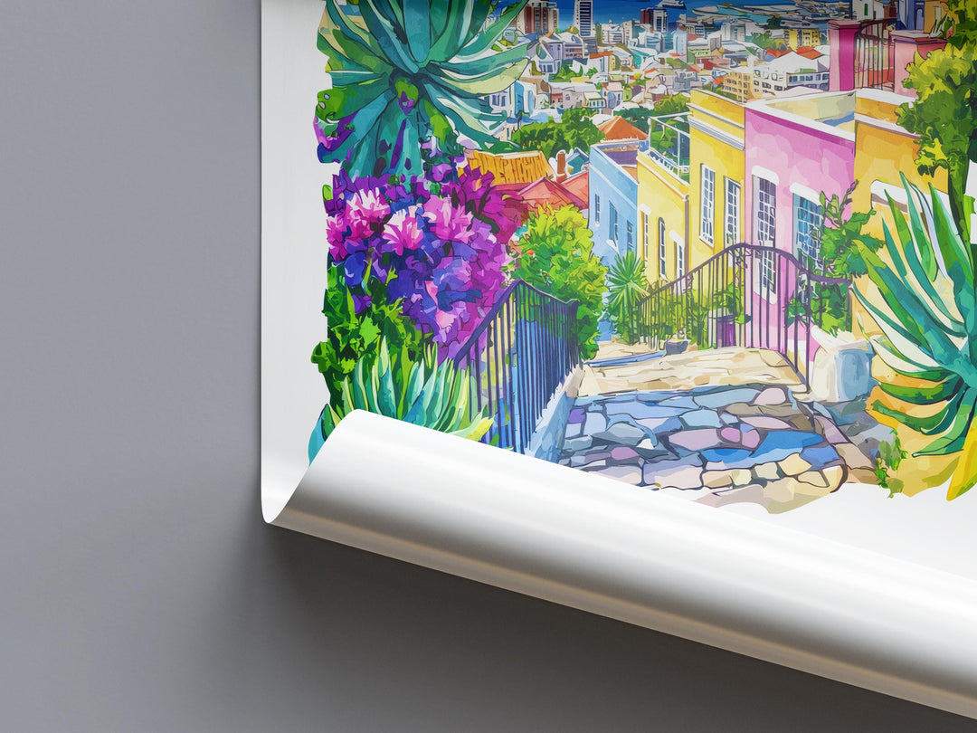 Cape Town Watercolor Poster Cape Town Travel Print Cape Town Wall Art Cape Town Cityscape Painting Cape Town Souvenir South Africa Decor